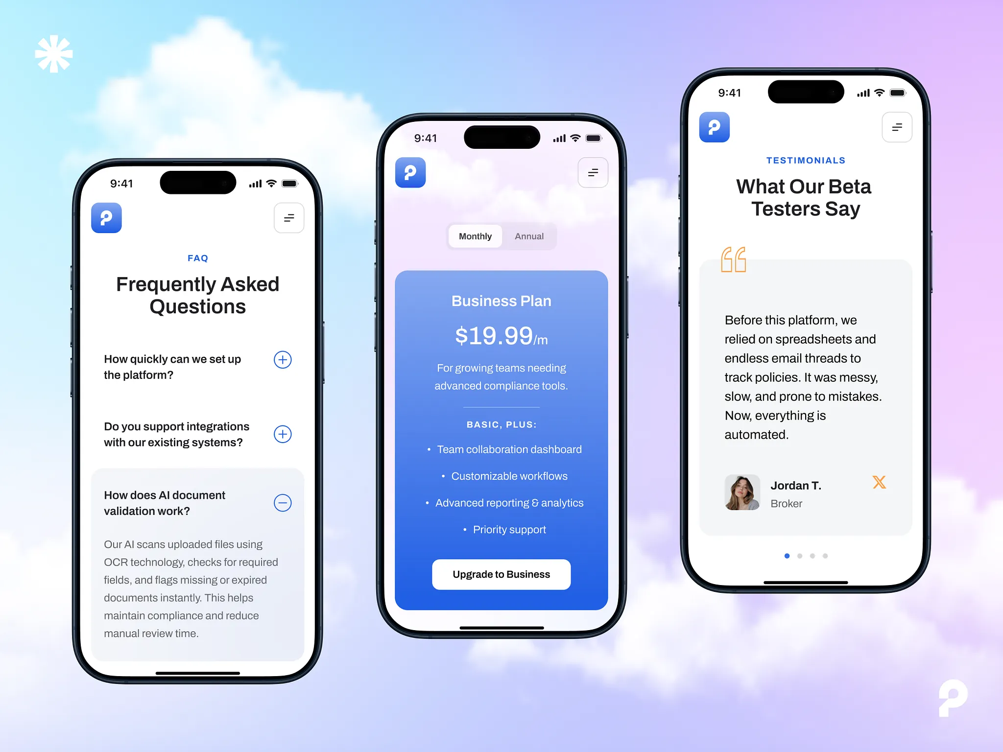 PolicyPilot Landing Page case study visual 01
