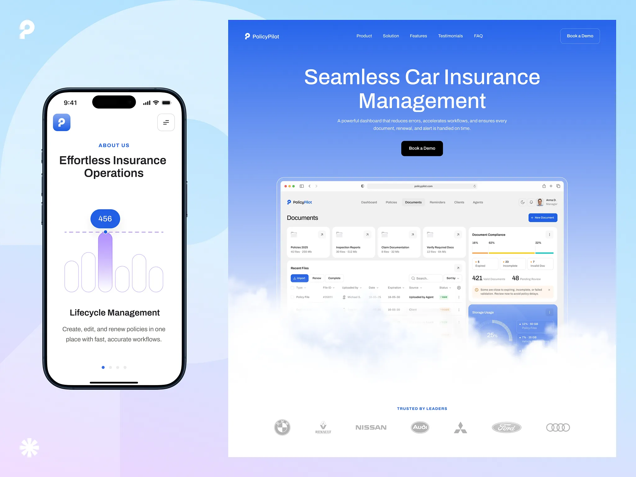 PolicyPilot Landing Page case study visual 03